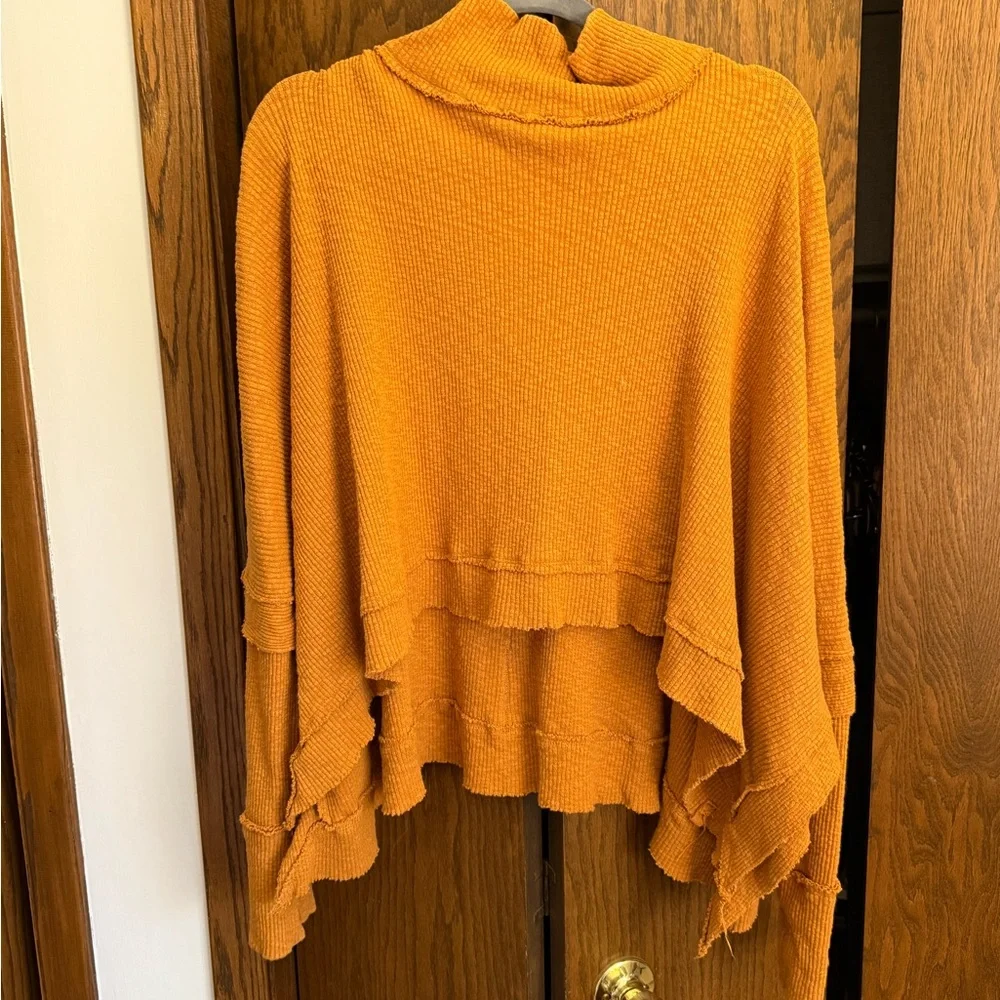 Free People We the Free Orange Turtle Neck Sweater - Picture 9 of 15